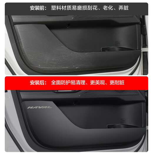 Huizhuo Haval Door der dritten Generation Anti-Kick-Pad Nationale Trendversion Harvard Car Innenausstattung Modifikation Zubehör SN9898 2021 Second Generation Harvard H6 Door Anti-Kick ohne Mark 4