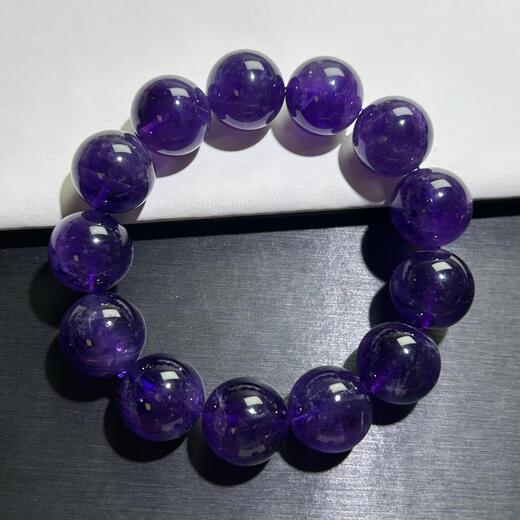 
Natural amethyst bracelet for men and women Uruguayan amethyst Brazilian amethyst bracelet versatile purple aceae porch crystal Z1049 bead diameter about 10mm