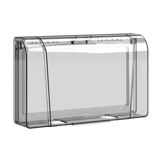 Socket waterproof cover two-position double 86 type waterproof box adhesive bathroom toilet double two-position two-position switch socket waterproof cover black-86 type two-position adhesive