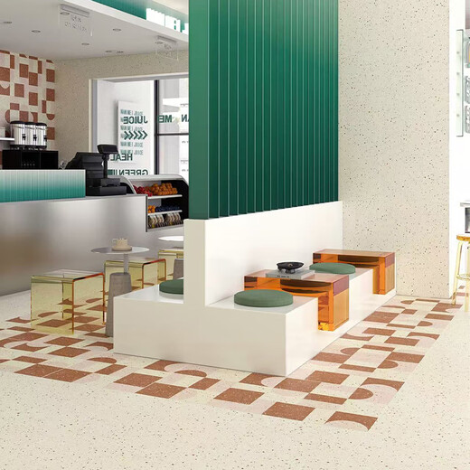 600x600 Pastoralstil Voller keramischer geschnitzter farbenfroher Terrazzo-Keramikfliesen Küche und Badezimmer Balkon Anti-Rutsch-Wege-Resistant Floor Fliesen Blütenfliesen M6636 600x600
