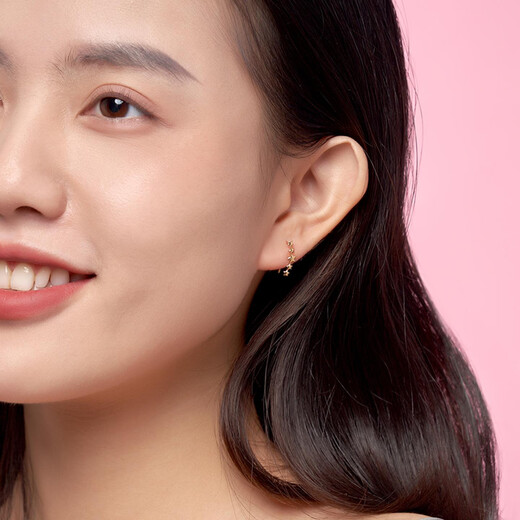 Chao Acer Galaxy 18K Gold Earrings Women's Gold Earrings Star Earrings Earrings for Girlfriend's Birthday Gift One Pair