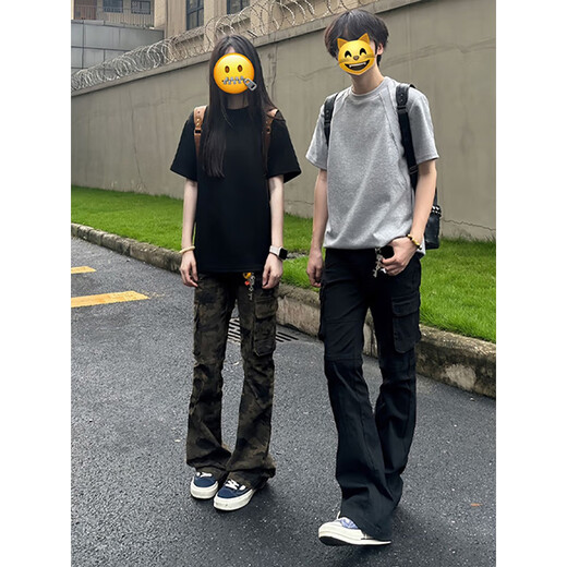 
Katuchi American retro cleanfit camouflage jeans men's summer fashion straight-leg work pants slim trousers Camouflage XL