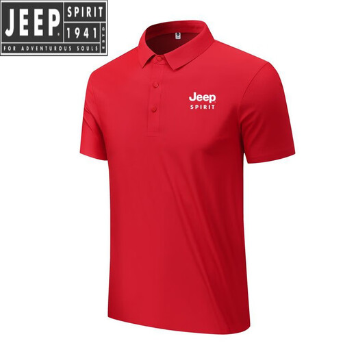 Jeep Spirit Большой размер мужской половой футболки для летней футболки летняя девчонка. Случайный случайный и дышащий лацкатный верхний перламуд.