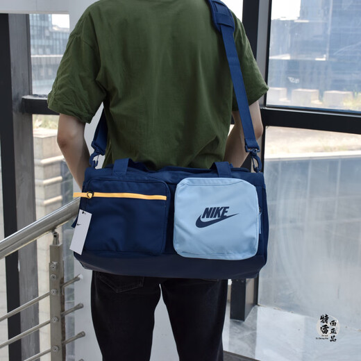 NIKE专柜耐克运动健身男女旅行手拎单肩包斜挎包藏青蓝BA6169-410 BA6169-410_(44*23*23cm)