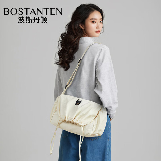 波斯丹顿（BOSTANTEN）尖耳萌魔包女生单肩斜挎泡芙饺子包男ins日韩系旅行休闲 卡其【防泼水面料___由轻出行】