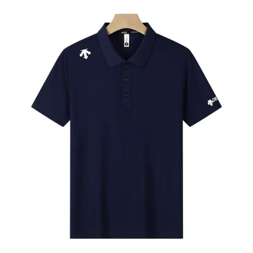 Disant 2025 Sommer neues T-Shirt Polo-Shirt kurzärmelige Herrensportgeschäfte Schnelltrockne Revers atmungsaktives schwarzes XK-3291 m
