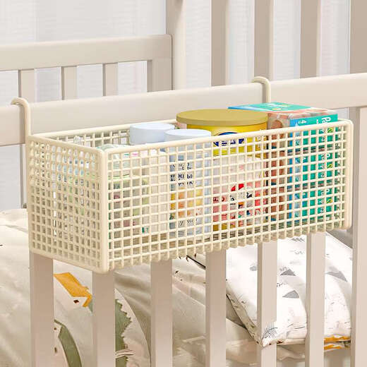 Cuna de cuna Cuna de bebé Cuna de almacenamiento de almacenamiento Cesta colgando Pañales Baby Diapers Basks Banks de almacenamiento de la cerca Bolsas colgantes de colgación de crema intensificada 4 corbata