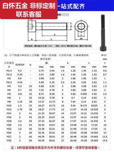 甜苗苗半牙12.9长内六角螺丝高强度4568101216-24杯头螺栓 m4*1355只