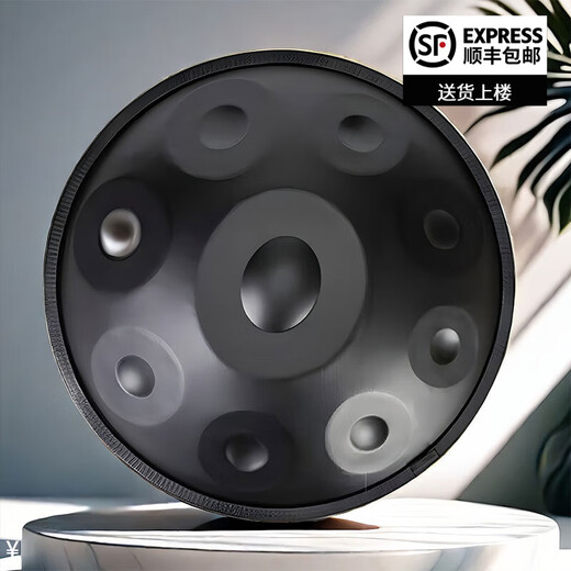 Bailongyin Handpan handpan instrumento de tambor D menor instrumento de percusión principiante profesional handpan 9 tonos 10 tonos 12 tonos negro modelo profesional de 12 tonos