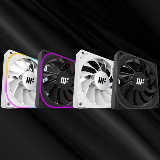 Fish Nest ARGB 5V3 pin thin 9CM desktop computer case 9215 cooling fan 4pin temperature control can be connected in series 8015 thin fan black without light temperature control