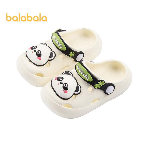 
Balabala children's shoes children's hole shoes girls sandals boys cartoon shoes 2025 summer new style non-slip beige 10301 22 (inner length 16cm recommended foot length 15cm)