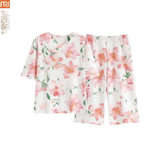 Modal pajamas for women in summer 2025 new Chinese style short-sleeved suit cropped pants for casual thin style Y9902 M