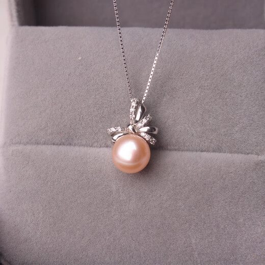 Fat Donglai same style pearl pendant natural freshwater flat round 9-10mm s925 silver necklace white single pendant without chain 9-10mm