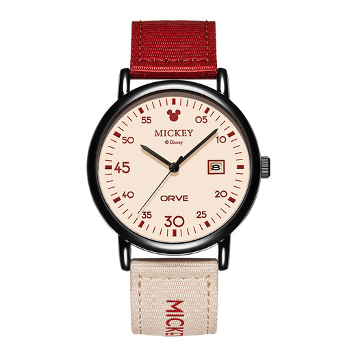 Disney watch male junior and senior high school students' personalized retro canvas with quartz watch teenager waterproof watch MK-12149R