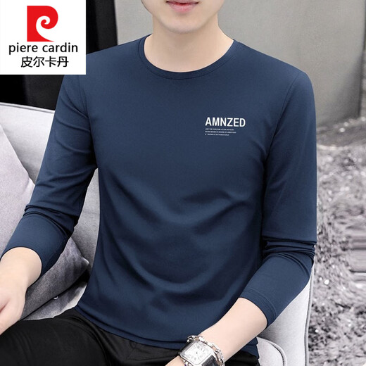 
Pierre cardin knitted high-quality long-sleeved T-shirt for men in autumn 2025 new base shirt for men in spring and autumn with ice-soft silk round neck 9209 carbon ash M Recommended 70-90 Jin [Jin equals 0.5 kg]