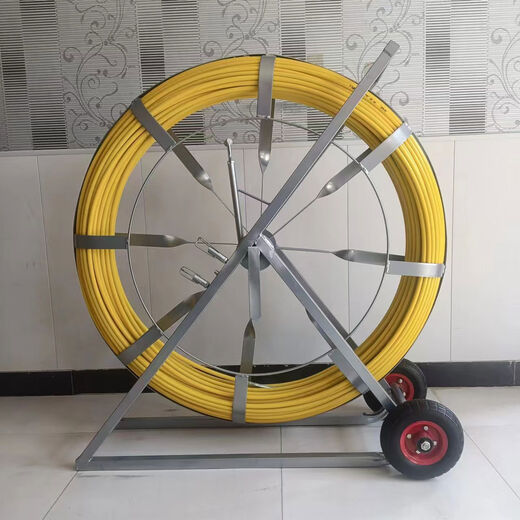 Strengthened core fiberglass pipe threader new wire threader power wire rod communication pipe lead cable wire rod 12250 meters inner core plus steel ribbon thickened square tube flat iron iron core wheel frame
