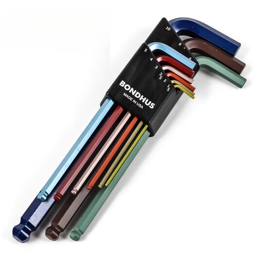 
RRLFCS American Bolton long ball head hexagon wrench set screwdriver hardware tools 12137 inch flat head 13 piece set