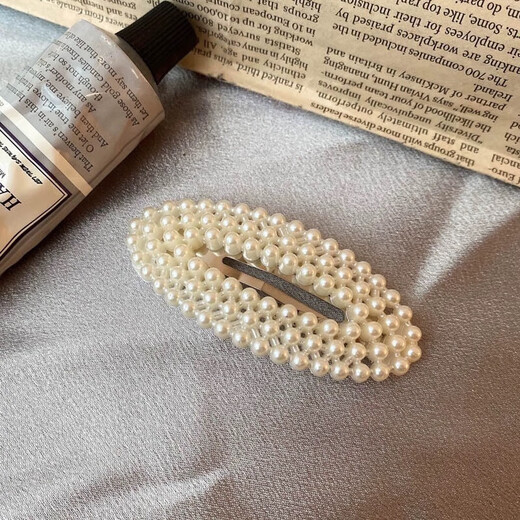 
Pearl hair clip women's bb clip headdress side clip clip 2025 new white bangs one-line clip hair clip 5 packs (random style)