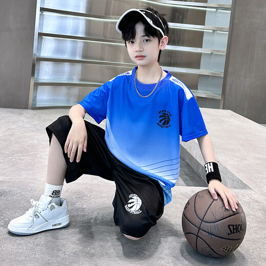 迪士尼（Disney）童装男童夏装套装中大童篮球服儿童夏季足球羽毛球乒乓球服运动速 9905红色 (正码) 120