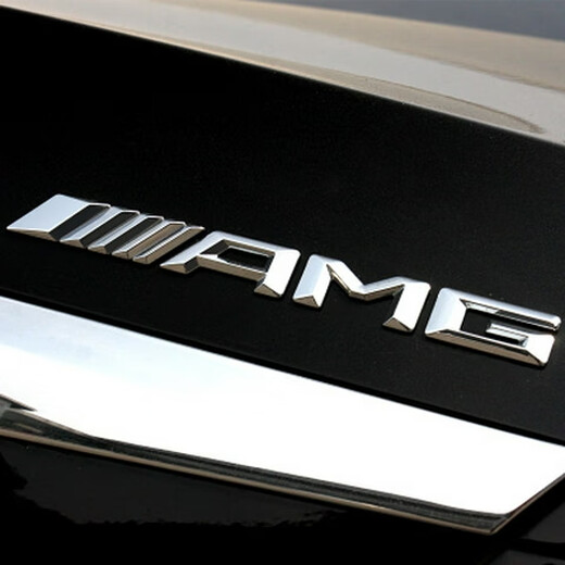语森忆AMG E C S R ML GLA GLC GLE GLS级汽车改装车贴汽车金属贴标 奔驰12035mm