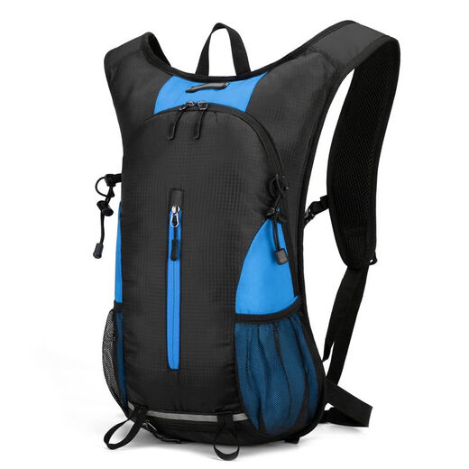 Nimense lightweight backpack cross-country running backpack bicycle hydration bag waterproof outdoor mountaineering bag hiking bag XYW2404 black with light blue L29W14H48