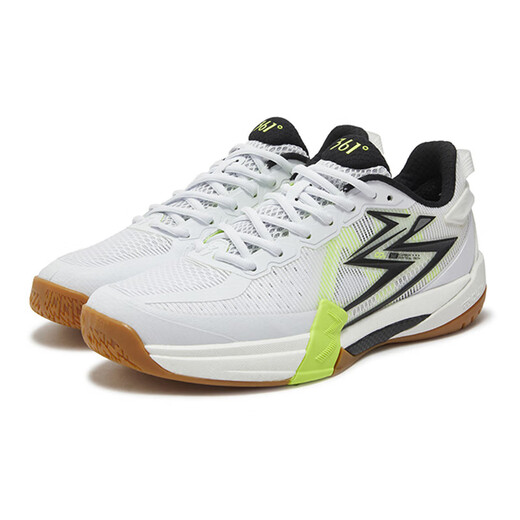 361 Badminton Sports Shoes for Men Winning PRO Summer Style Lightweight Breathable Non-Slip Wear-Resistant Training Competition Shoes for Women 361 Degree White/Fluorescent Solar Yellow 39