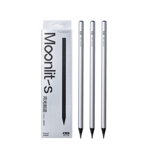 Deli 10 hb small silver tige hexagonale tige neweseat crayon crayon crayon en bois noir sketch sketch dessin crayon crayon écriture cadeau ns753-hb
