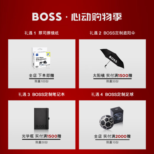 HUGO BOSS雨果博斯眼镜框商务半框超轻近视眼镜架配度数 1289 003