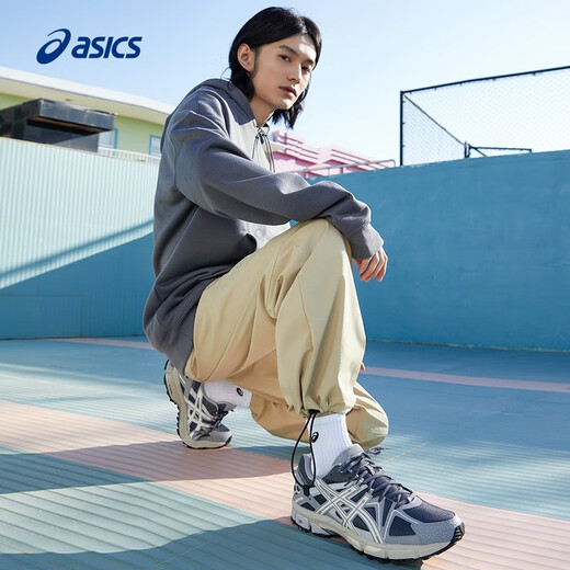 亚瑟士ASICS男鞋跑步鞋耐磨透气运动鞋 GEL-KAHANA 8 缓震越野跑鞋 灰色/棕色 41.5