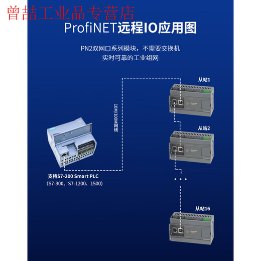 ProfiNET remote IO module distributed PN bus communication acquisition digital simulation EMB-IO8R (relay output)