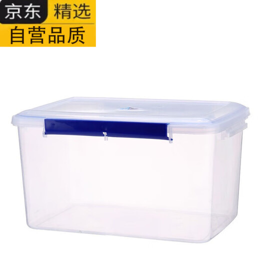 Tuojin Germany imported high-capacity rectangular kitchen commercial fresh-keeping box plastic storage box refrigerator special grade permeable 898 wheeled storage box [44*32.5*24]