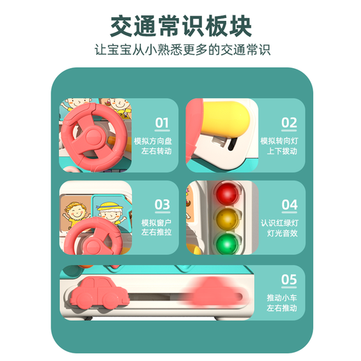 Dan Miqi Children's Early Education Music Lighting Toys Montessori Busy Book Early Education Toys 1-2-3 Years Children's Day Gift