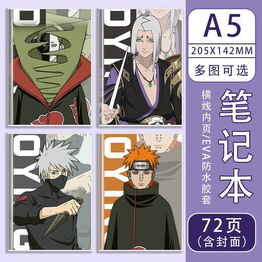 Orlandi Naruto Laptop Soft Gummi Set Notebook Naruto Peripheral Uchiha Sasuke Itachi Naruto Orochimaru Homolin Notepad Laptop BG13562