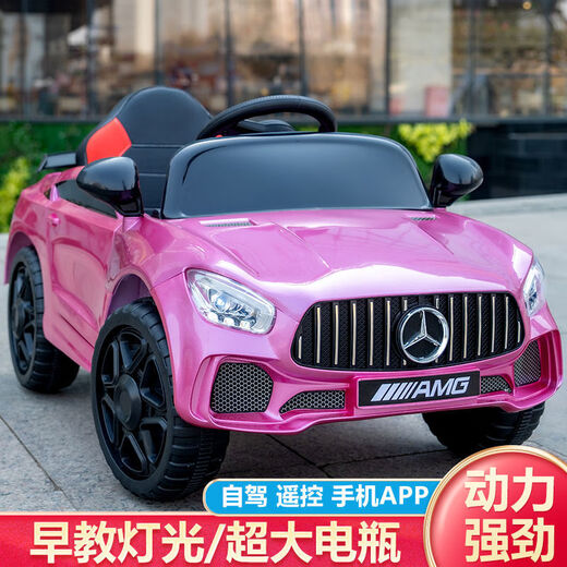 Timminy Mercedes-Benz large baby electric car four-wheel remote control can sit on children off-road stroller baby toy car can sit on people Black super + full function 9 hours of play leather seat / lithium battery extra large body + double doors