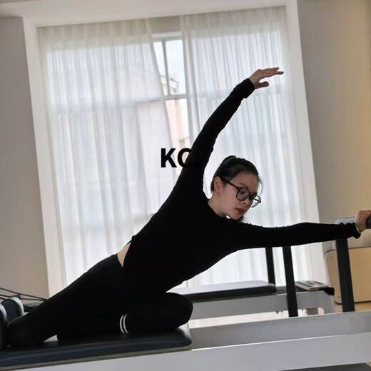 Kaooseen Pilates training socks, fitness sports non-slip socks, glue instep yoga socks, dance floor socks, blue, one size fits all