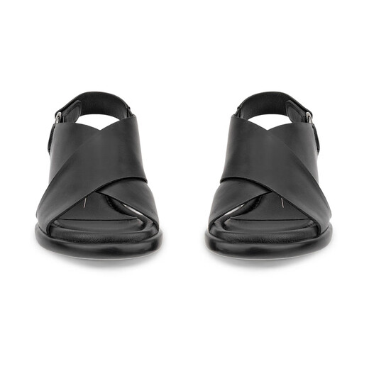 ECCO Women's Shoes 25 Summer New Sandals Cowhide Casual Comfortable Low Heel Fashion Casual Sandals 222813 222813-01001 37