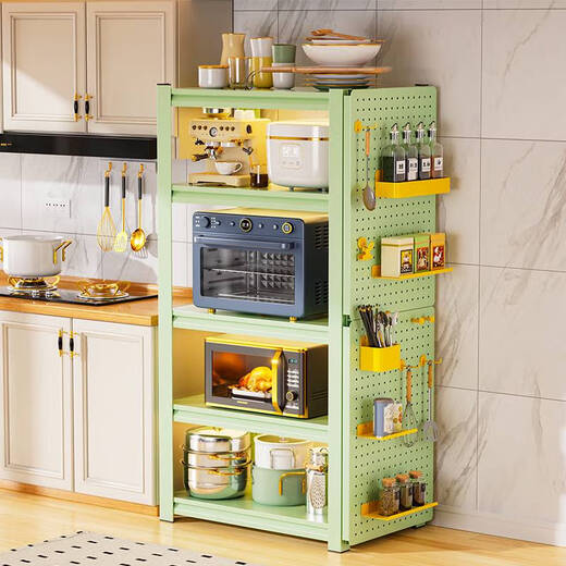 
Yonghuan kitchen storage rack floor-mounted multi-layer microwave storage rack oven pot rack storage rack shelf fruit green-five-layer 183cm high 12035cm