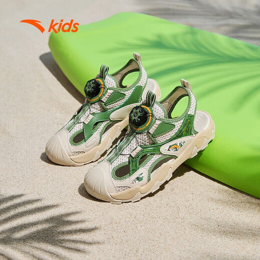 ANTA children's sandals for boys and girls with knob buckles summer breathable small warship toe box beach shoes A312426909