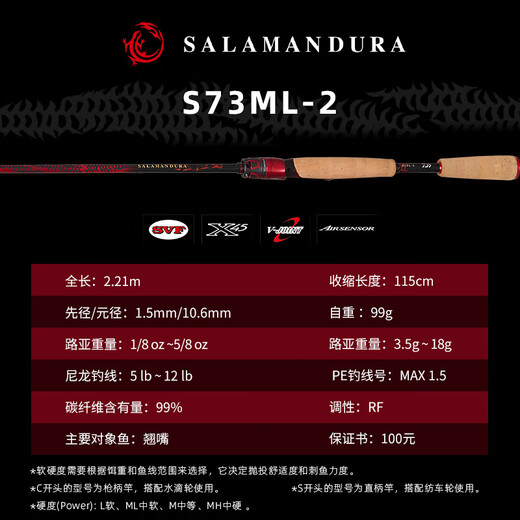 达亿瓦（DAIWA)22/25款DAIWA达瓦火蜥蜴路亚竿远投直柄枪柄溪流轻量泛用竿达亿瓦 lxb枪柄两节 682m