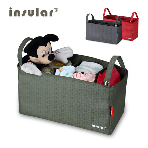 LNGA LANDGRE Mum bag inner liner separation bag multifunctional stroller baby stroller hanging bag stroller accessories Military green