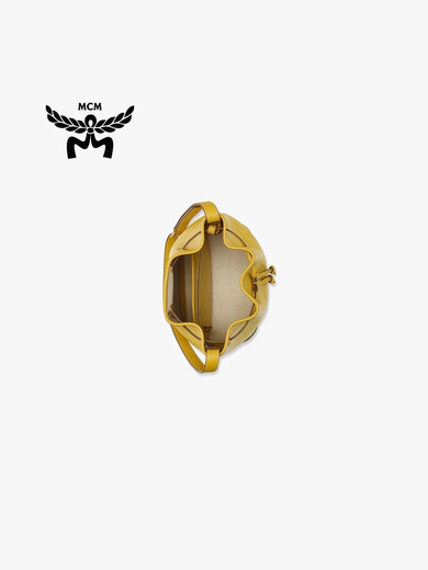 MCM HIMMEL中号时尚休闲子母包水桶包斜挎单肩包女包 柠檬黄 中号