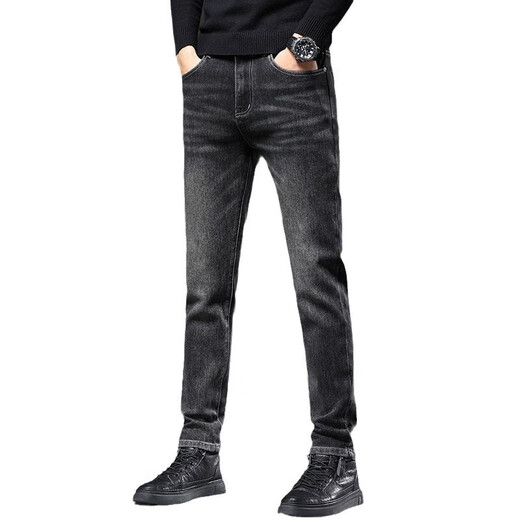 VANCL2025 Jeans fríos y pantalones casuales para hombres para hombres sueltos de primavera y otoño elástica 9930 azul y gris 31