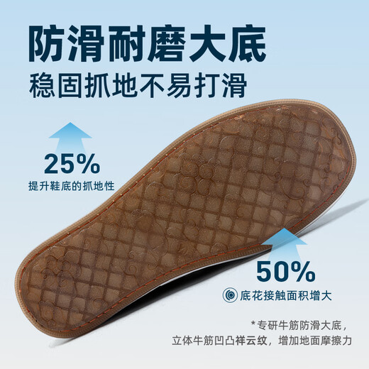 Li Feng old Beijing cloth shoes thousand layer beef tendon sole Chinese style one-leg middle-aged and elderly dad casual wear-resistant breathable black shoes 43