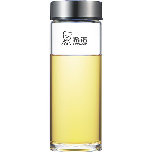 希诺（HEENOOR）玻璃杯单层加厚大容量泡茶杯男士户外运动耐热水杯便携车载水杯子 [XN-9076]大容量-695ml-提环盖 新品
