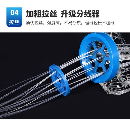 Fishing fun zone, hand-thrown net, fishing net, fishing net, flying disc type, hand-throwing net, tire line, traditional easy-to-throw steel pendant, tire line, flying disc type, 5.4 meters in diameter, sturdy and durable, easy to cast and manage