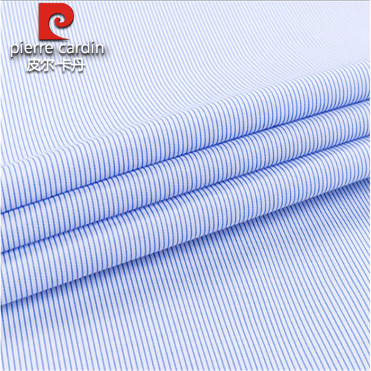 Pier Cardin Authentic Xinjiang reines Baumwollfreies Eisenhemd Herren-Langarm 2025 Frühling und mittlere und ältere Unternehmen Anti-Falten-Formale Verschleiß blau gestreiftes Inch-Hemd 8w6626 43 165 ~ 175