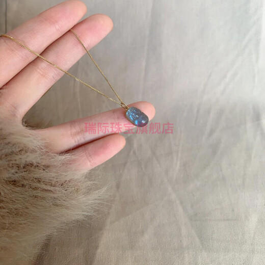 Ruiji Tourmaline Pixiu Pendant Women's Niche Design Light Luxurious Retro New Chinese Style Treasure Exquisite Clavicle Chain Tourmaline Pixiu Necklace