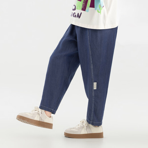 Duoduo Boys Pantalon Children's 2025 Summer Smooth Smooth Tennis Imitation Jeans Pantalons Pantalons décontractés Laish Laish