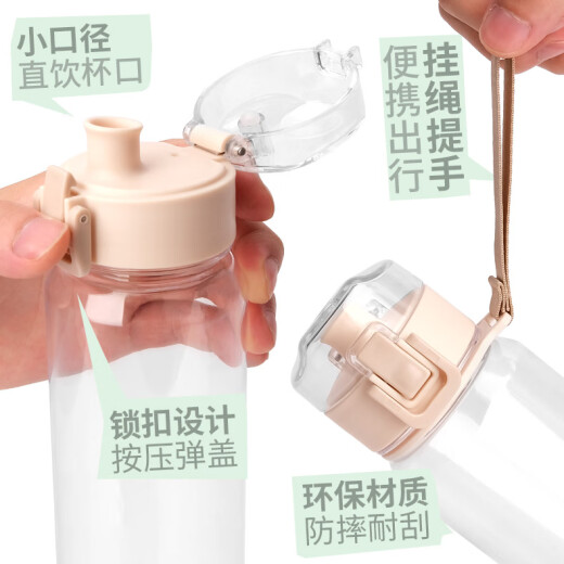 
Chengliu Tulip Direct Drinking Cup Literary Creative Simple Water Cup Sentimental Girls Style 530ml Portable High Temperature Resistance Plastic Direct Drinking Cup 530ml WT3294 Tulips