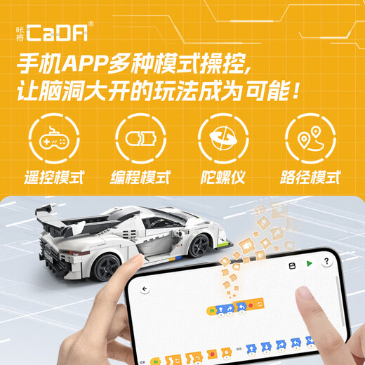 CaDA CaDA remote control building blocks assembled children's toys Swedish ghost racing sports car model boy car C51083 Swedish ghost-remote control version-322 particles
